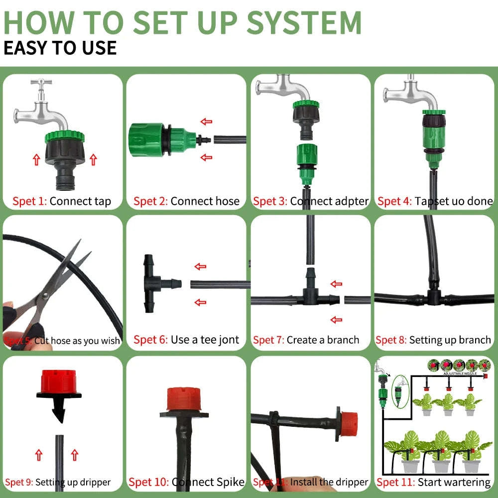 Automatic Micro Drip Irrigation System 20M-20M