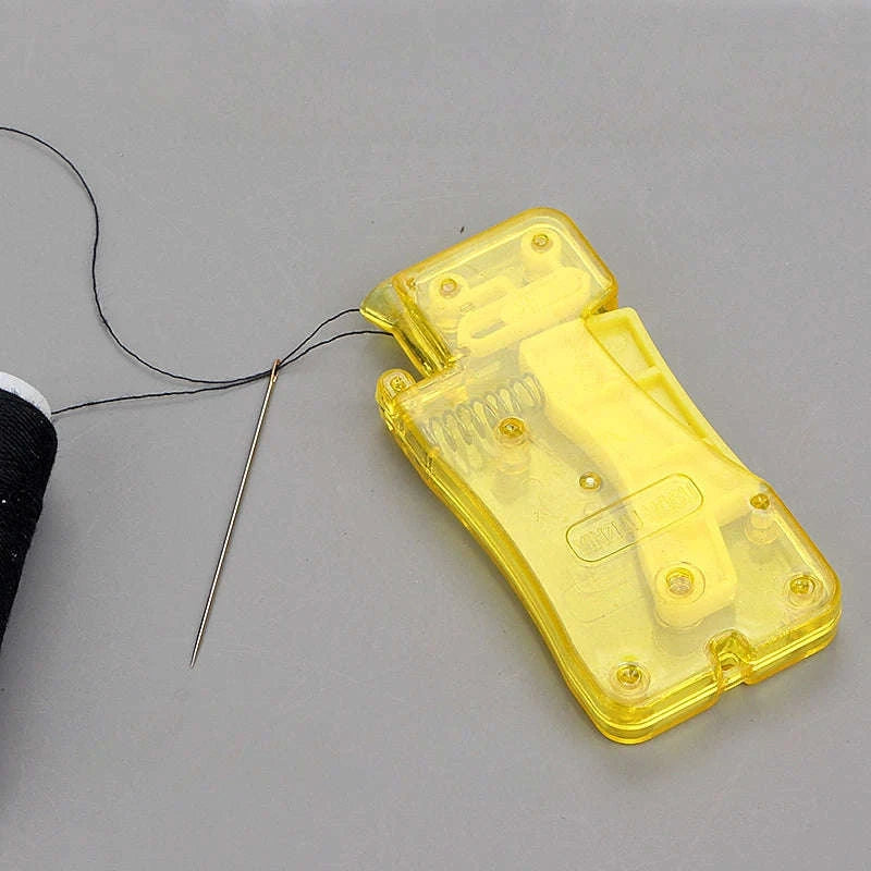 Automatic Needle Threader Tool for Easy Hand and Machine Sewing-1pcs Yellow / United States