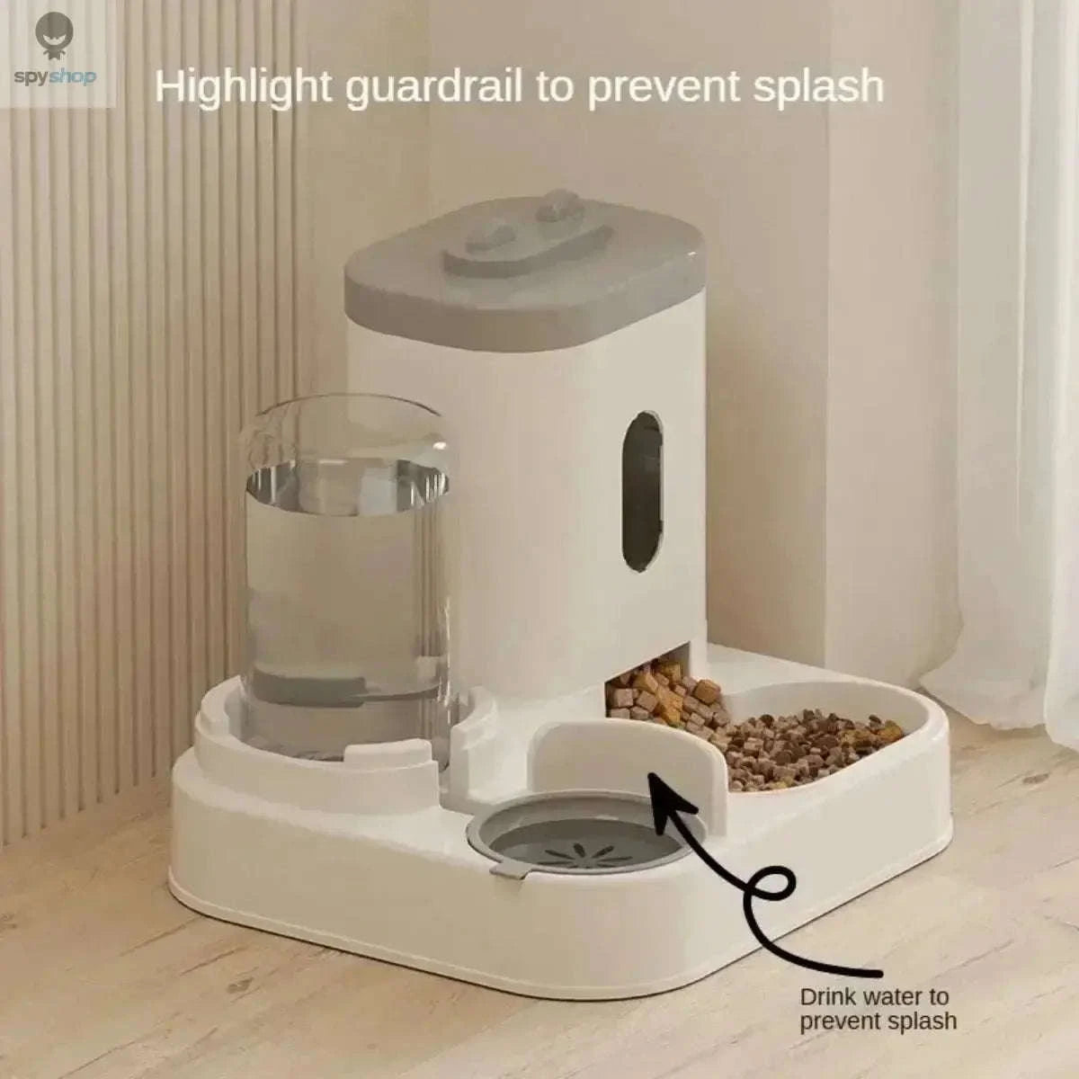 Automatic Pet Feeder – Gravity-Fed Food and Water Dispenser for Cats & Dogs-Gold / L / 2L