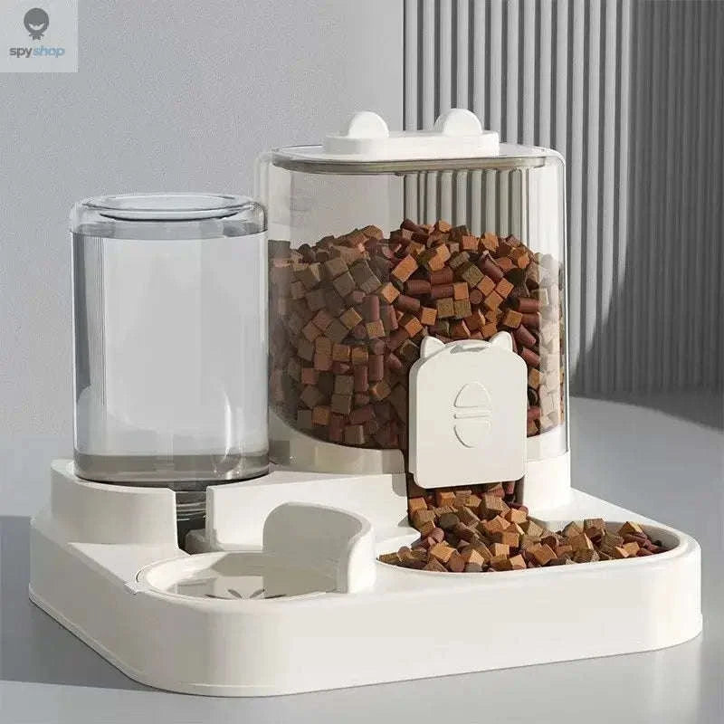 Automatic Pet Feeder – Gravity-Fed Food and Water Dispenser for Cats & Dogs-Gold / L / 2L