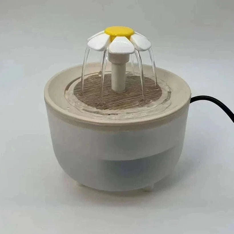 Automatic Pet Water Fountain with Quiet USB Filtration-USB 5V / Wood lotus flowers / 1.2L 15 15 9 CM