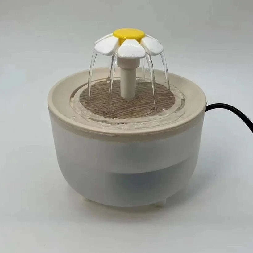 Automatic Pets Water Fountain with Quiet USB Filtration-USB 5V / Wood lotus flowers / 1.2L 15 15 9 CM