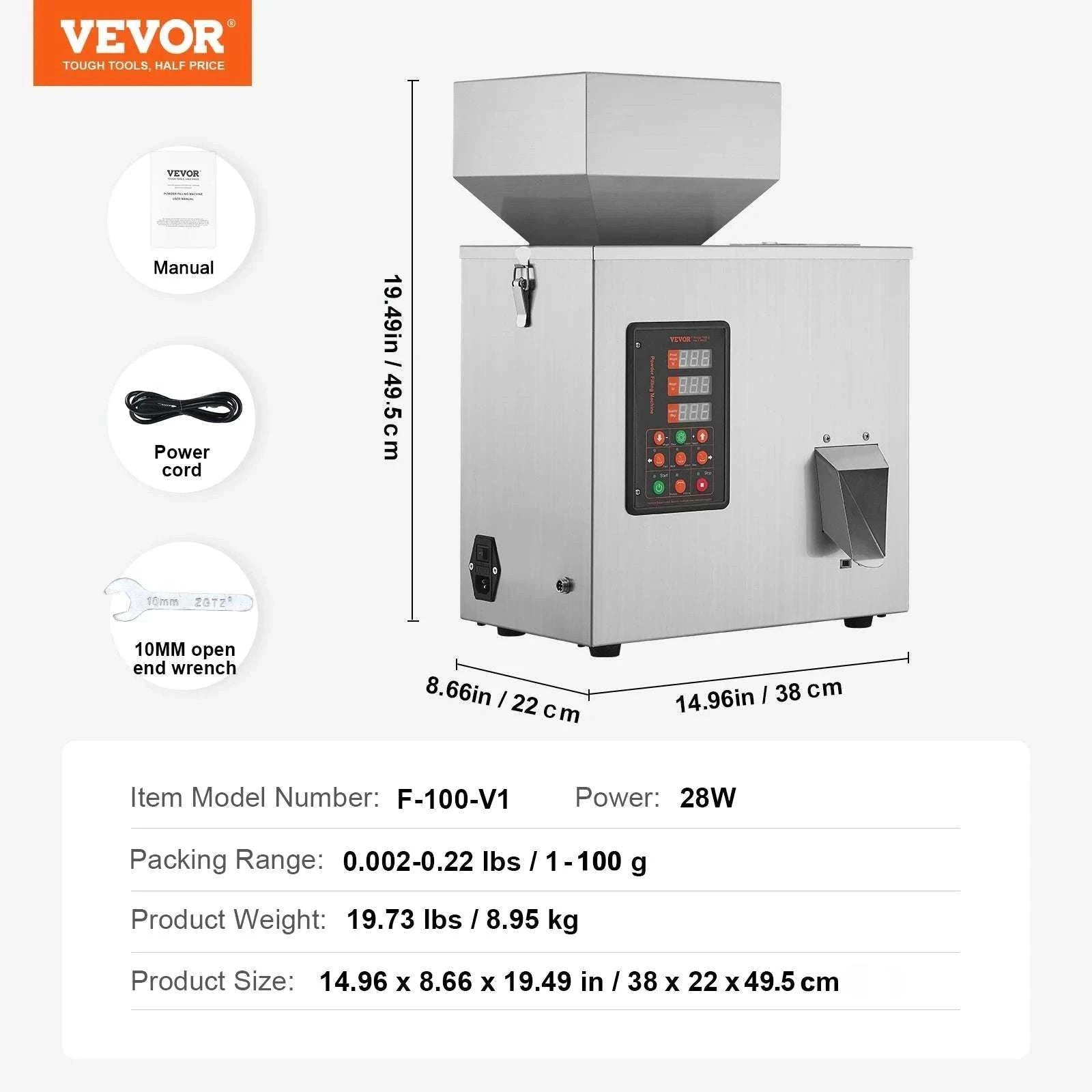 Automatic Powder Filling Machine with Precision Weighing 1–500g-10-500g / spain