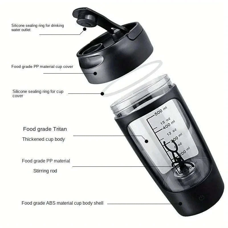 Automatic Protein Shaker Bottle for Gym & Outdoors-450ML
