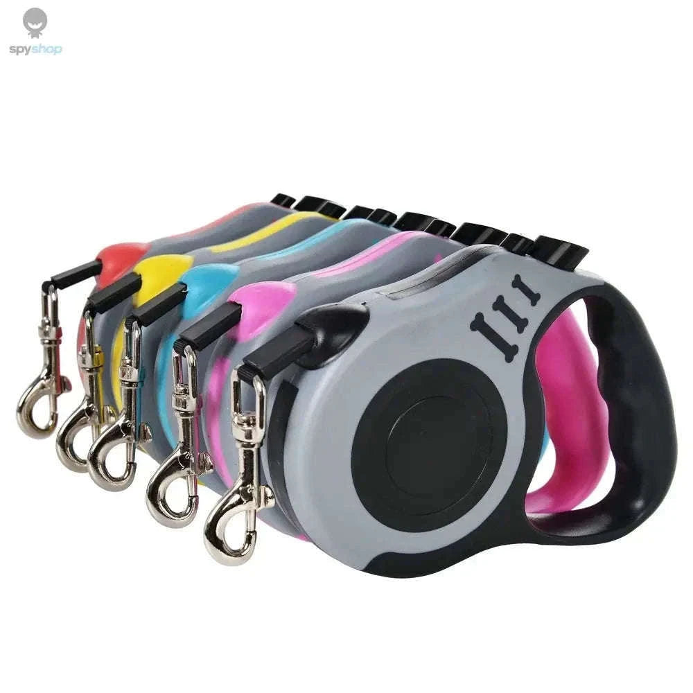 Automatic Retractable Pet Leash for Smoother, Controlled Walks-Red and Gray / 5M
