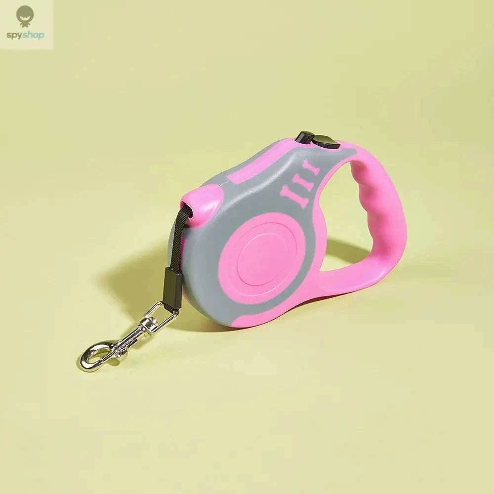 Automatic Retractable Pet Leash for Smoother, Controlled Walks-Red and Gray / 5M