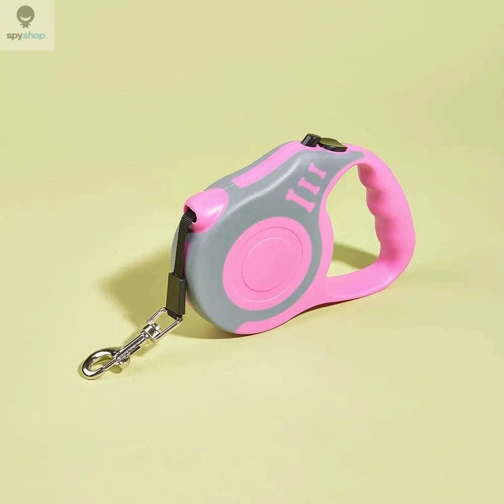Automatic Retractable Pet Leash – Smooth Control and Comfortable Walks-Red and Gray / 5M