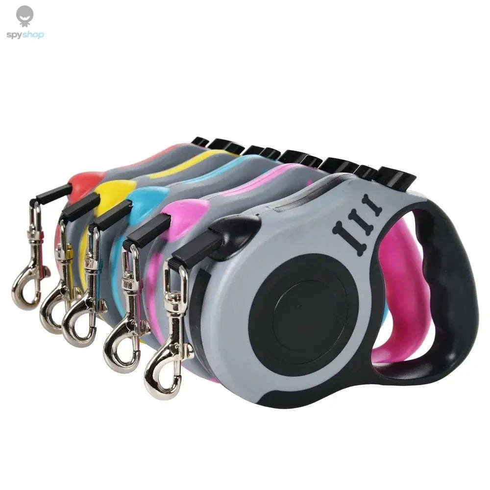 Automatic Retractable Pet Leash – Smooth Control and Comfortable Walks-Red and Gray / 5M