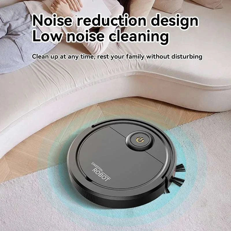 Automatic Robot Vacuum Mop 5-in-1 Cleaner with Slim 6.8cm Design-White