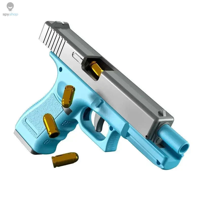 Automatic Shell Ejection Pistol Toy Gun-Blue