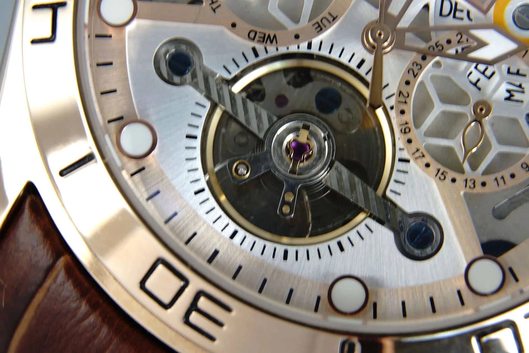 Automatic Skeleton Tourbillon Mechanical Watch with Leather Strap-Black Black Black