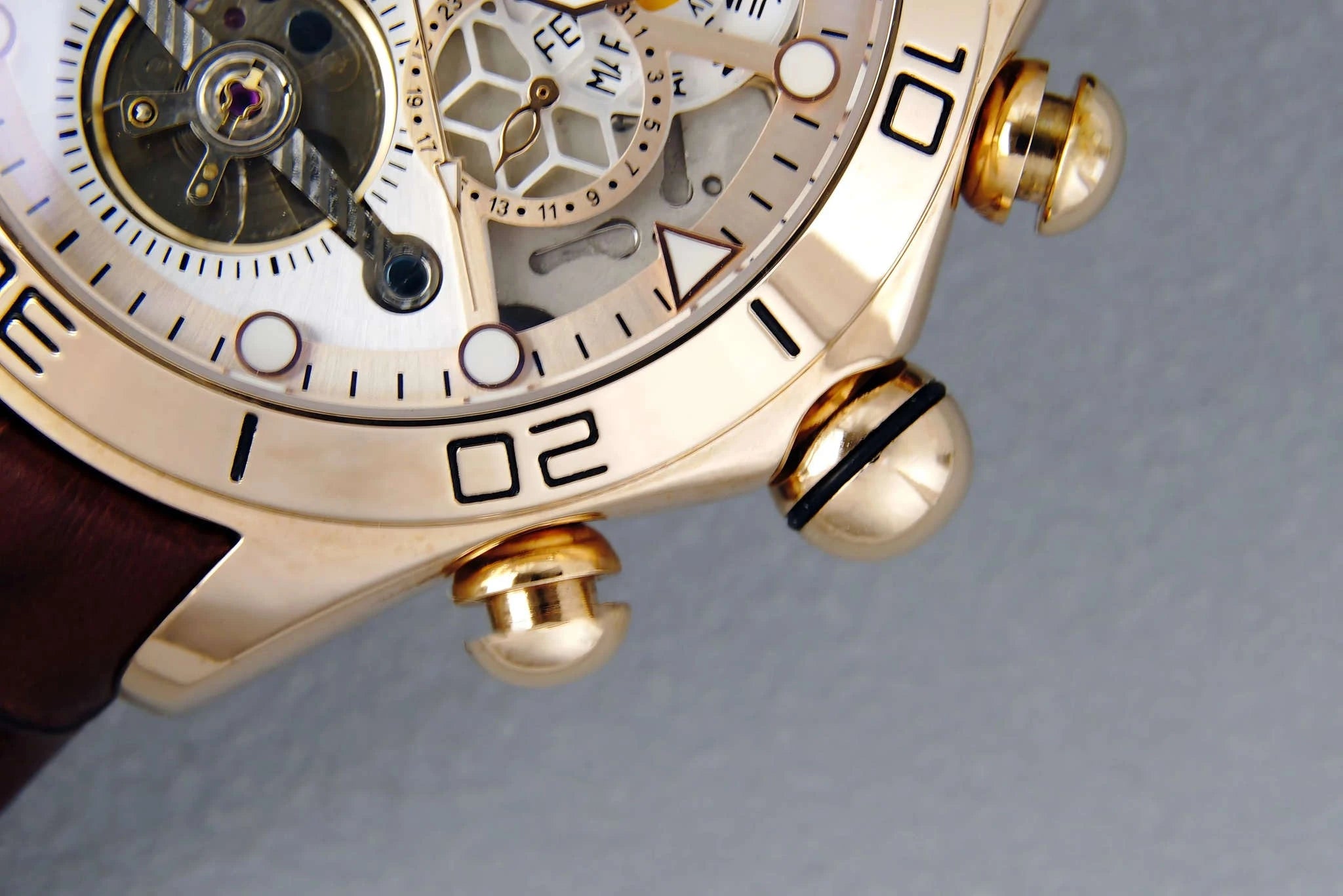 Automatic Skeleton Tourbillon Mechanical Watch with Leather Strap-Black Black Black