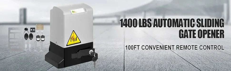 Automatic Sliding Gate Opener 1300lbs with Remote & 4m Rack Kit-United States