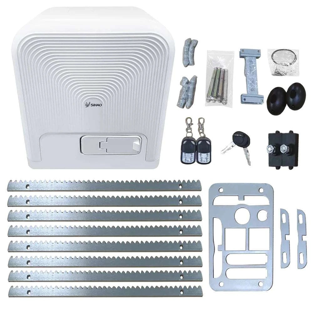 Automatic Sliding Gate Opener Kit 800kg/1600kg with Remote Control-1600KG Black / United States