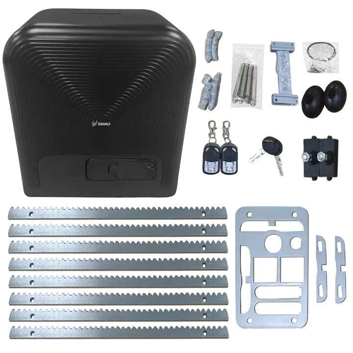 Automatic Sliding Gate Opener Kit 800kg/1600kg with Remote Control-1600KG Black / United States