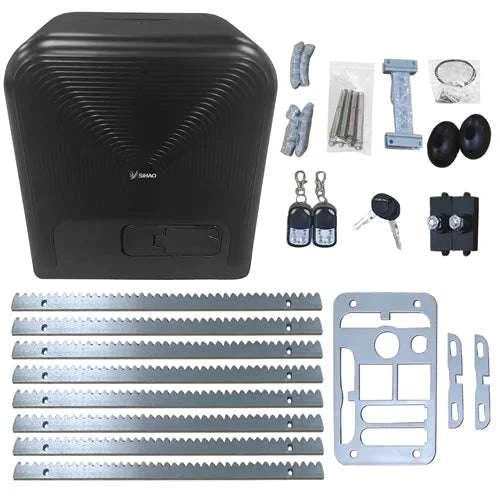 Automatic Sliding Gate Opener Kit 800kg/1600kg with Remote Control-1600KG Black / United States