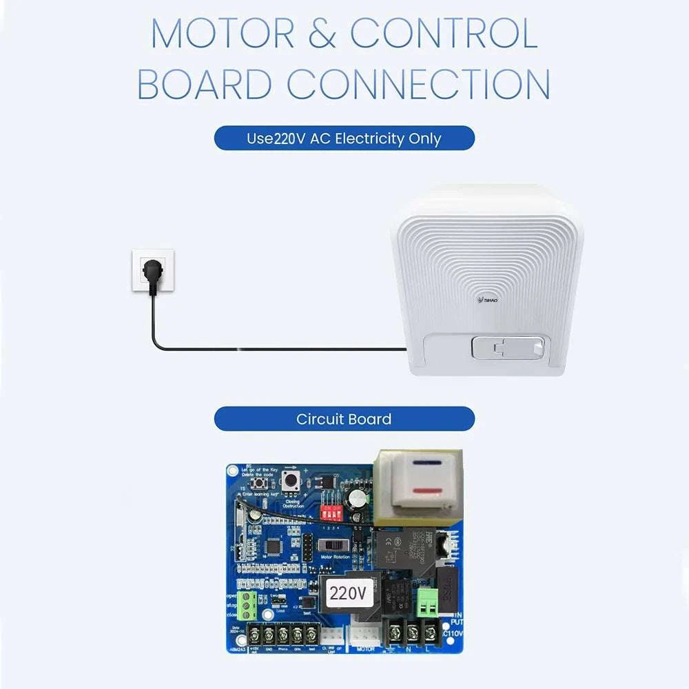 Automatic Sliding Gate Opener Kit 800kg/1600kg with Remote Control-1600KG / United States