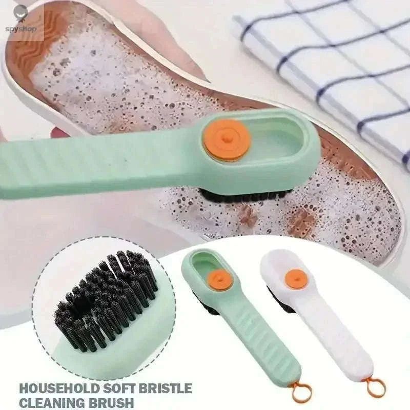 Automatic Spot Shoe Brush for Shoes, Fabrics and Daily Cleanup-green