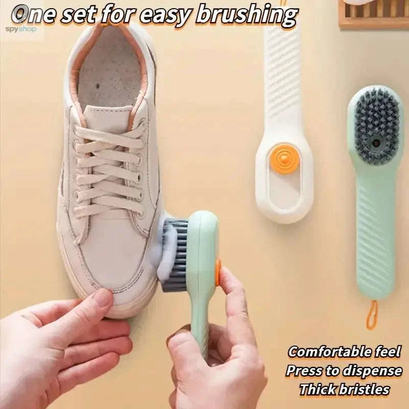 Automatic Spot Shoe Brush – Multi‑Surface Cleaning with Soft Bristles and Easy Grip-green