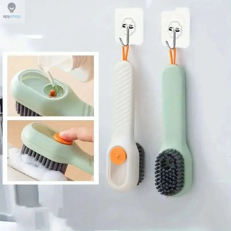 Automatic Spot Shoe Brush – Multi‑Surface Cleaning with Soft Bristles and Easy Grip-green