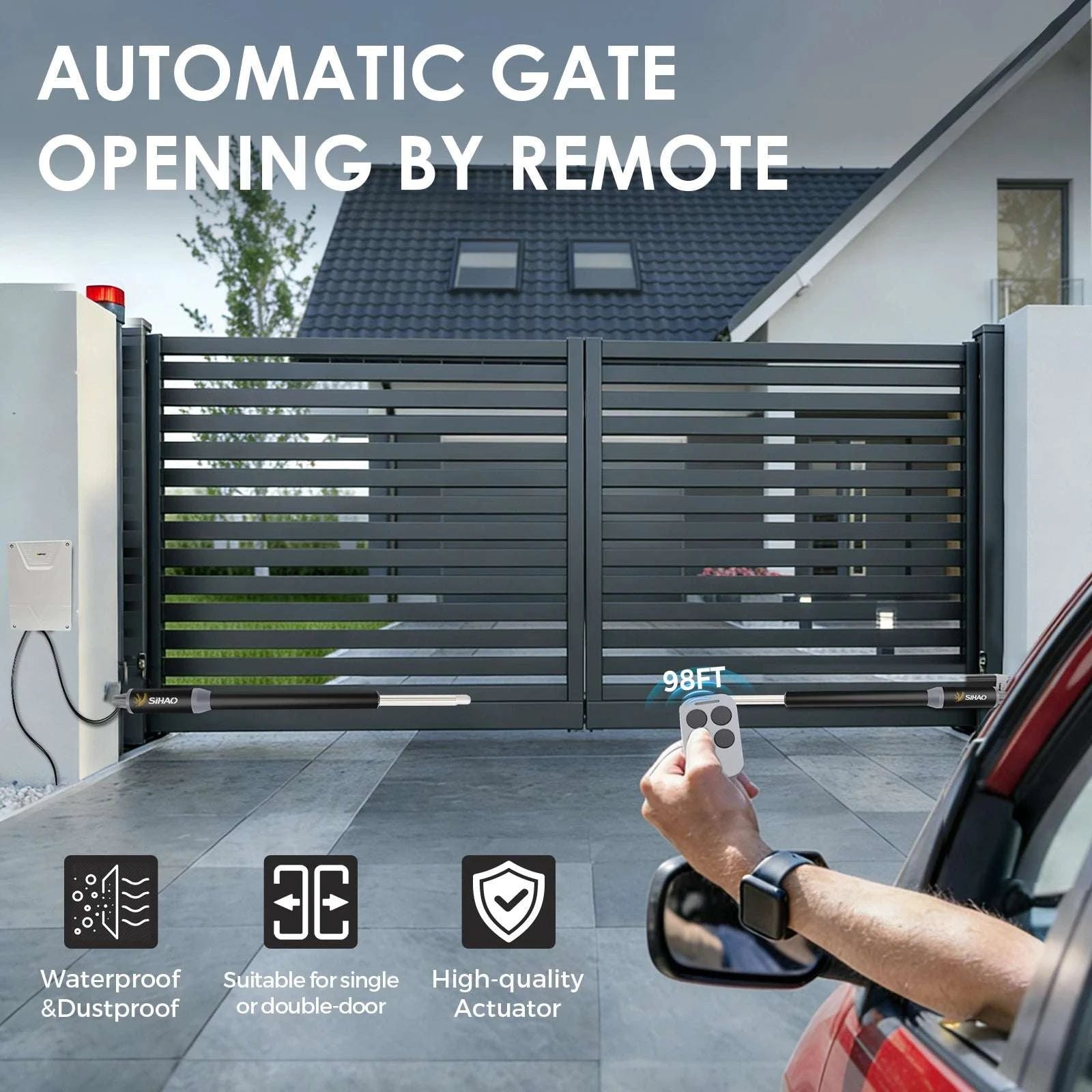 Automatic Swing Gate Opener with Remote Control 24V Motor Kit-SW650 / United States