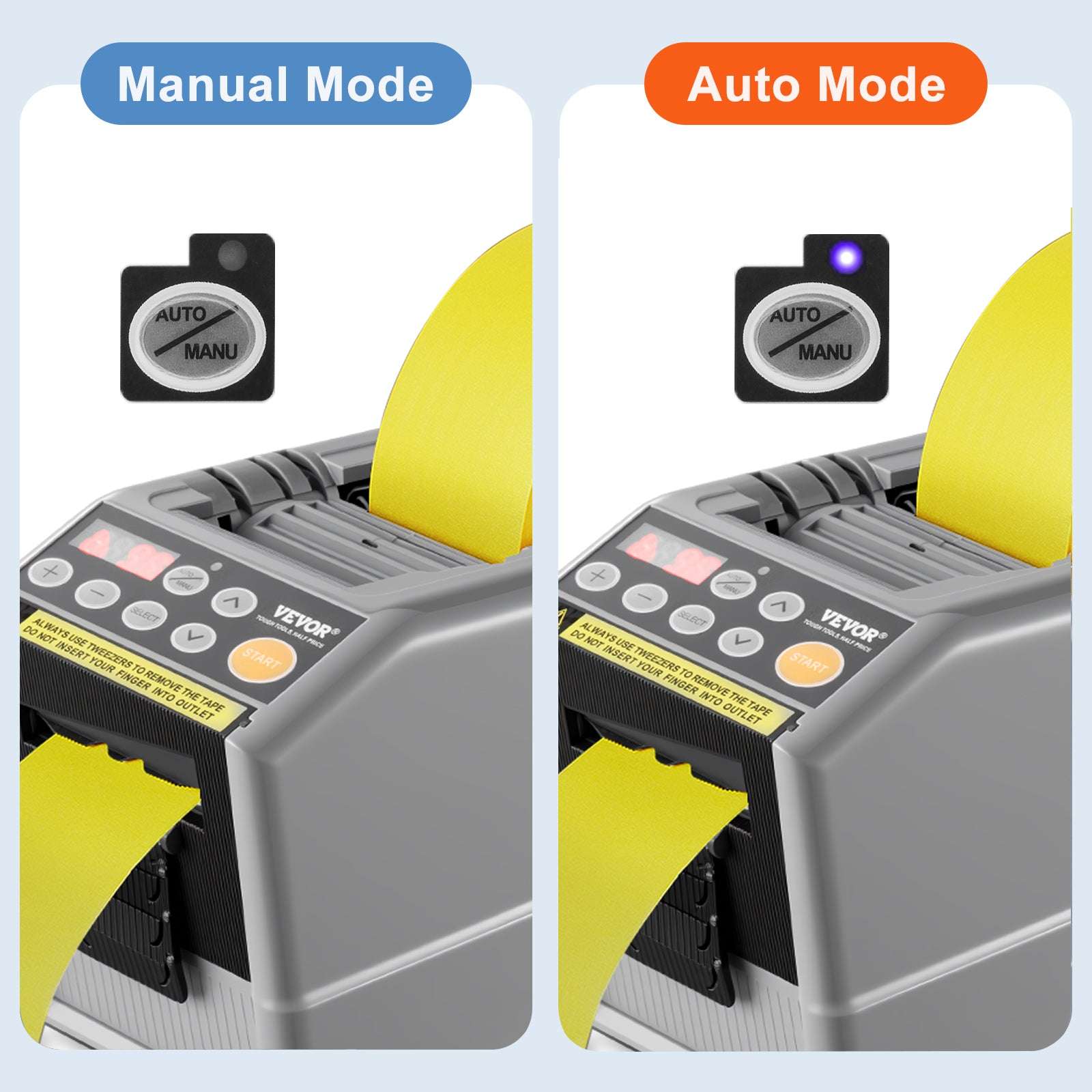 Automatic Tape Dispenser Machine 6–60mm Dual Mode Cutter-ZCUT-9 / United States