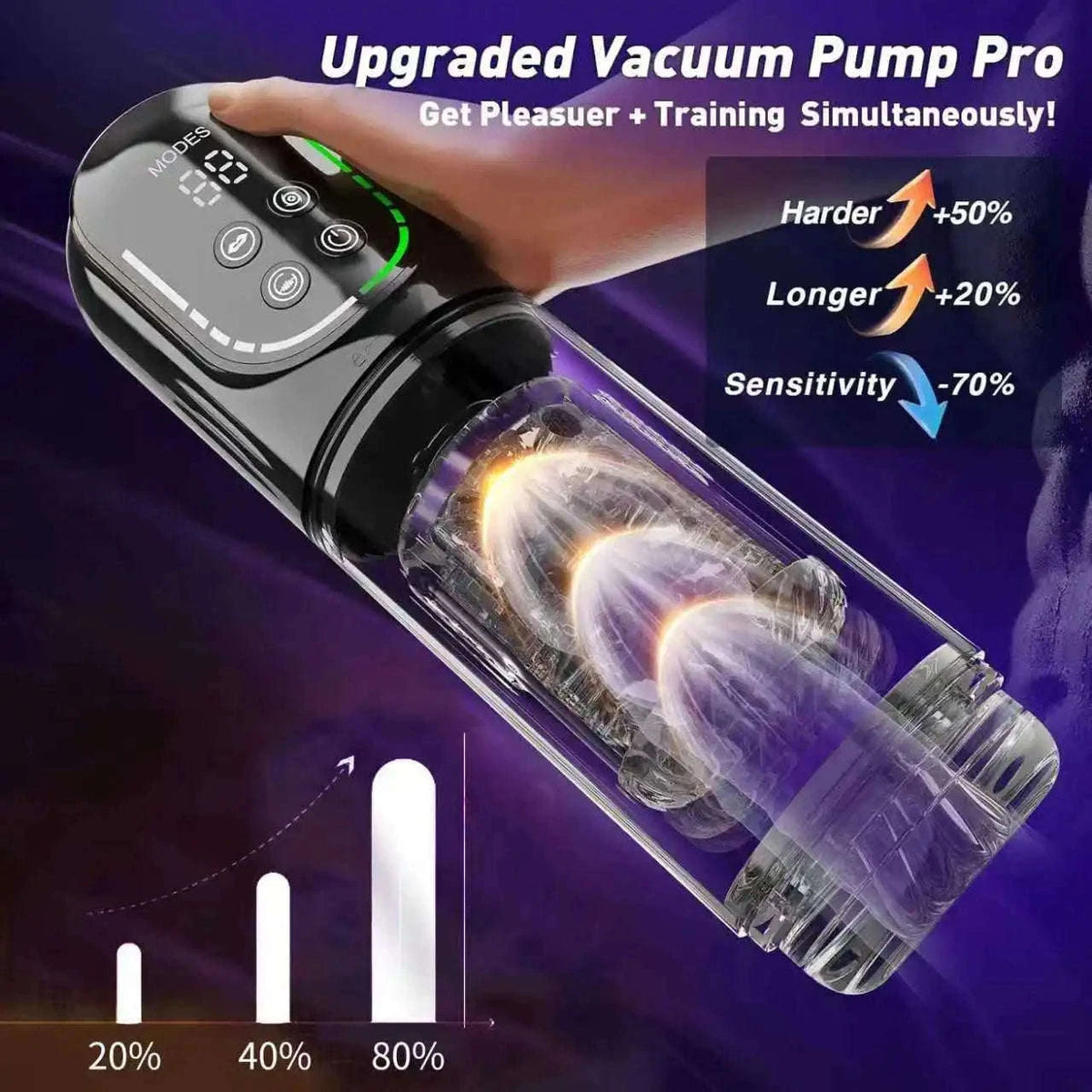 Automatic Thrusting Male Masturbator with Rotating & Licking-Grey With Box