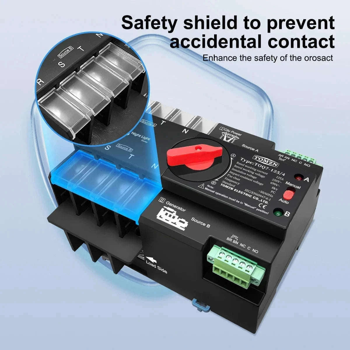 Automatic Transfer Switch for Dual Power Backup Control-125A / 4P