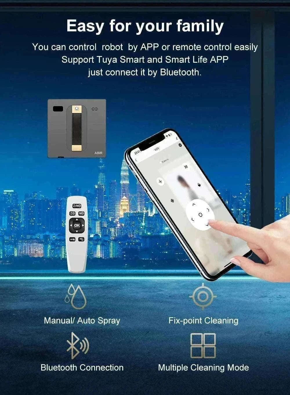 Automatic Window Cleaning Robot with Dual Spray & Smart Mapping-spain / Yes