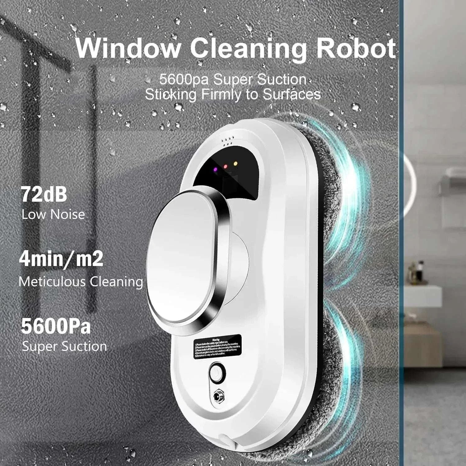 Automatic Window Cleaning Robot with Remote for High-Rise Glass-WHITE / EU