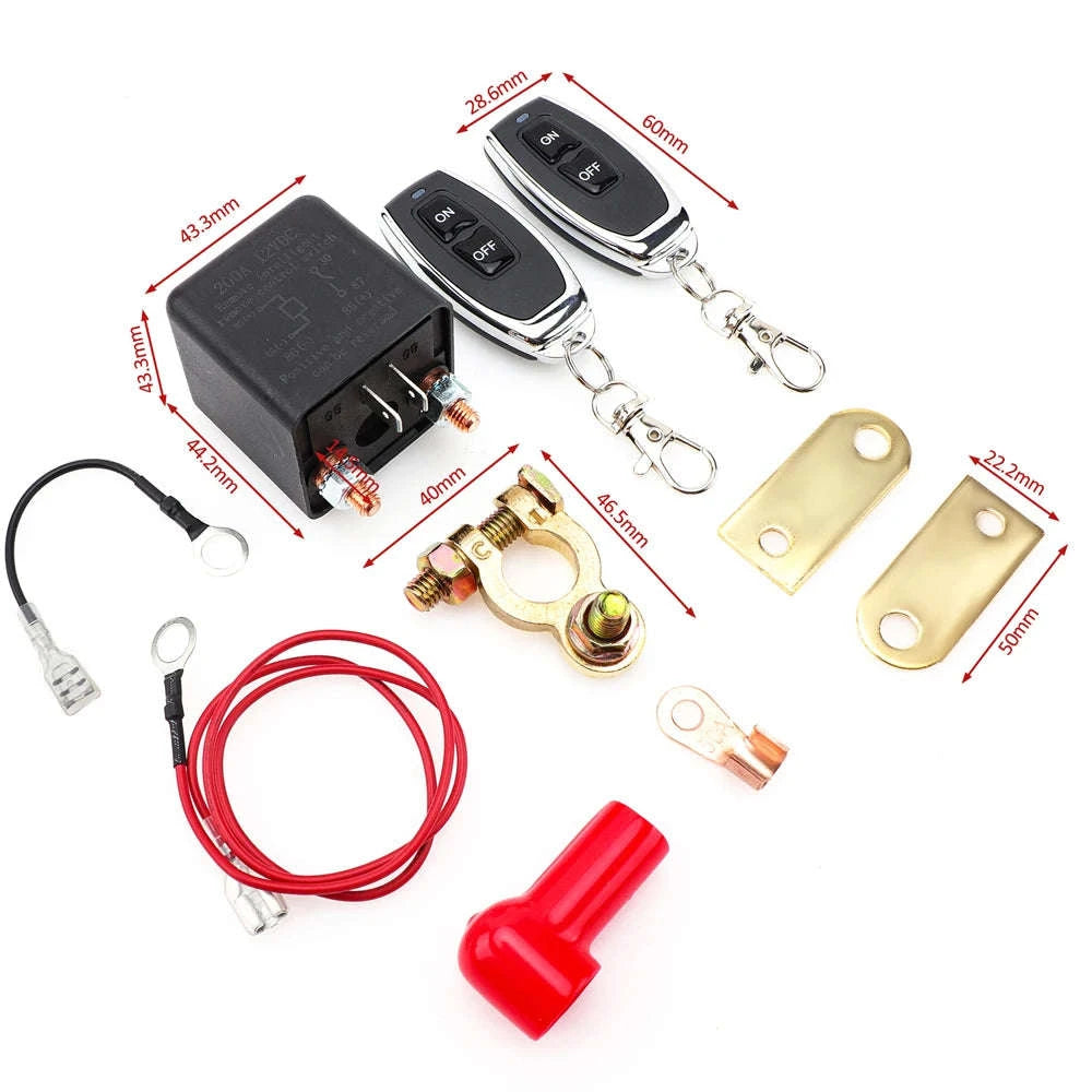 Automotive Relay Remote Car Battery Disconnect Anti‑Theft System-As picture