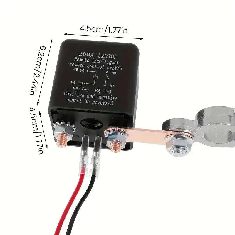 Automotive Relay Remote Car Battery Disconnect Anti‑Theft System-As picture