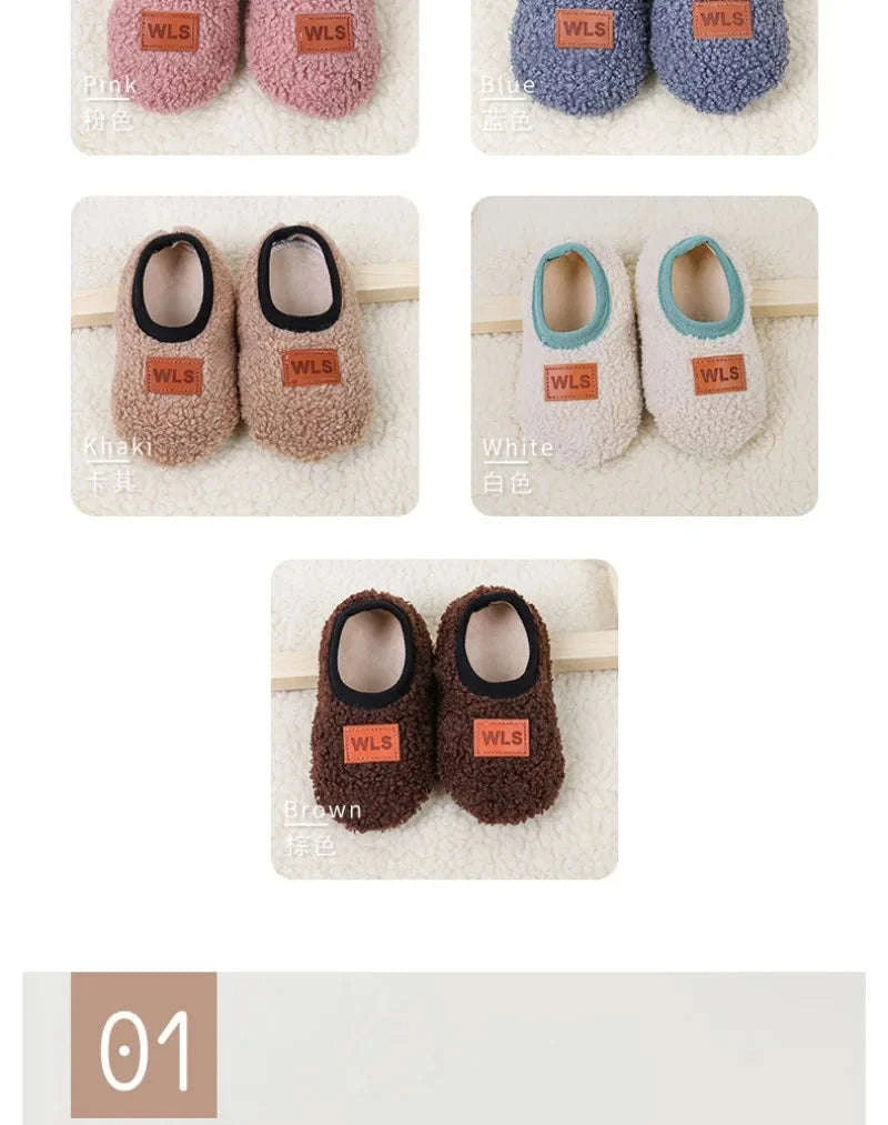 Autumn Winter Baby Slippers with Plush Anti‑Slip Comfort-02 / M(1-2Years)