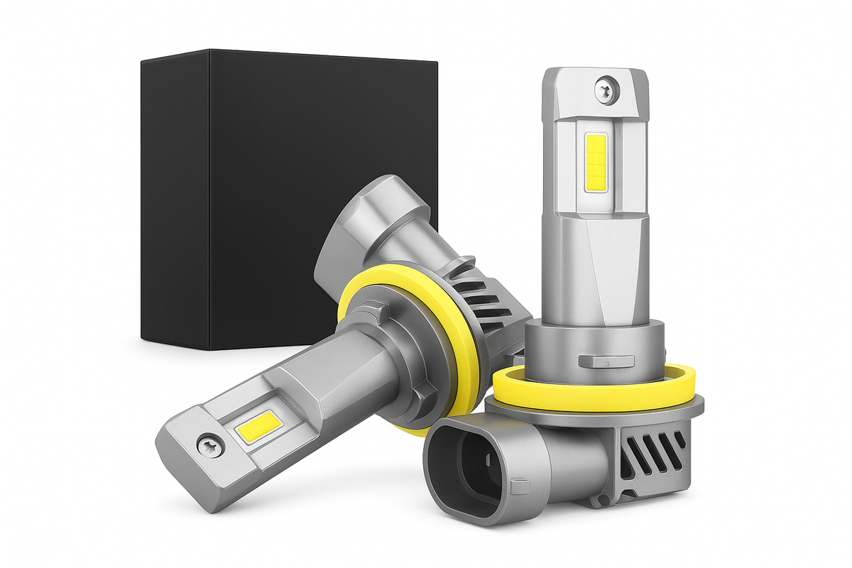 AUXITO 2 stk H11 Turbo LED Canbus H8 HB3 9005 9006 HB4 LED-forlygtepærer Ingen fejl Super Bright White 20000LM Bilhovedlampe M3S