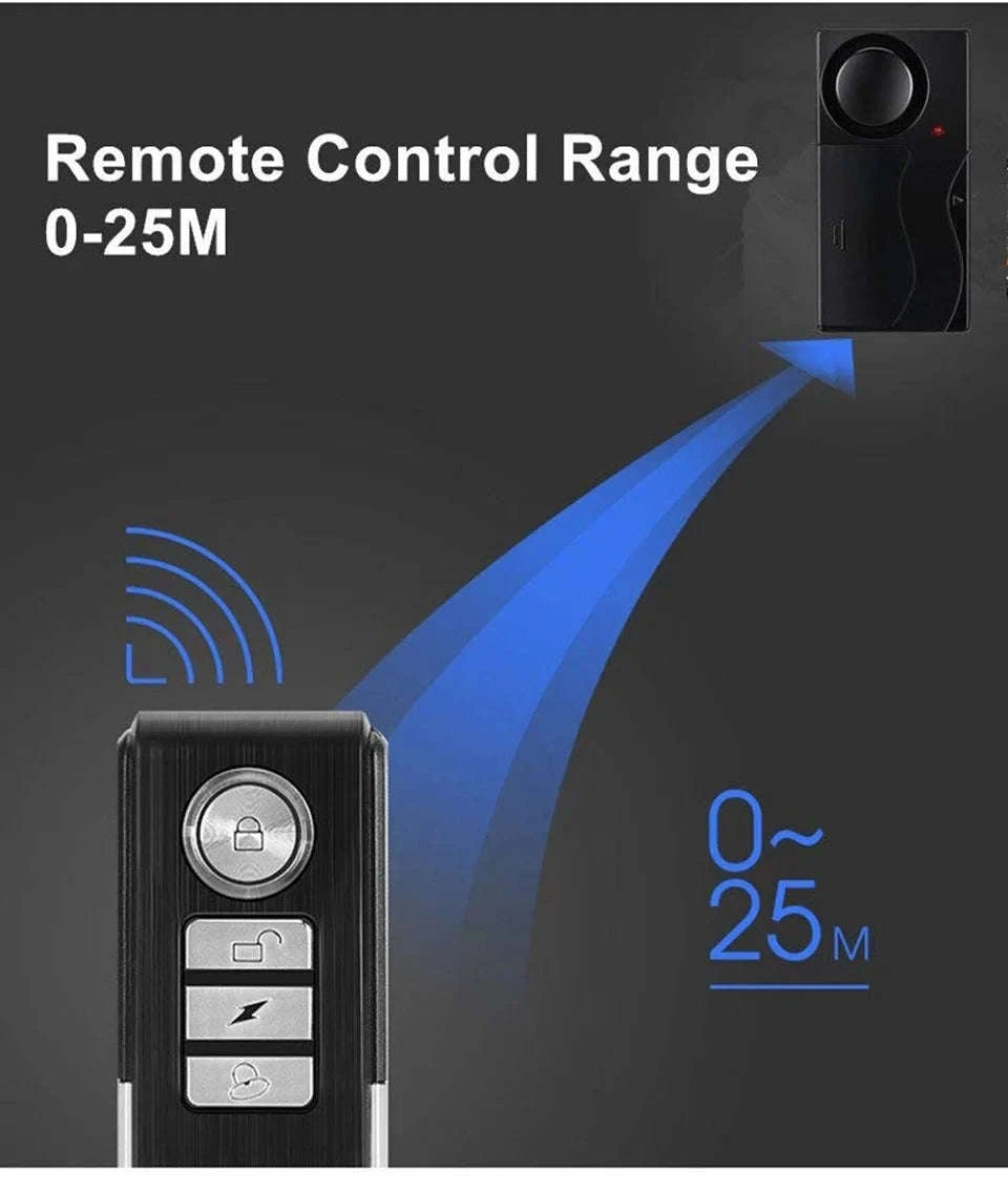 Awapow Wireless Vibration Bike Alarm with Remote Control-2PCS NEW B / United States