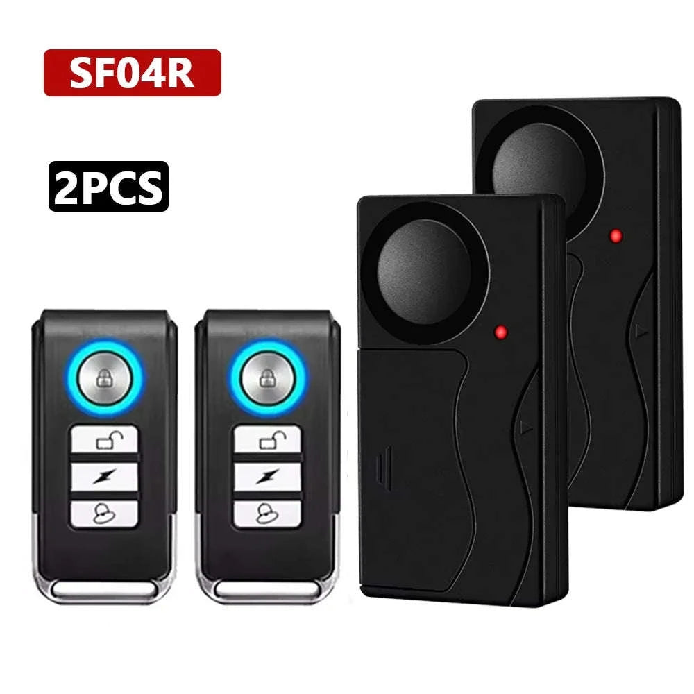 Awapow Wireless Vibration Bike Alarm with Remote Control-2PCS NEW B / United States