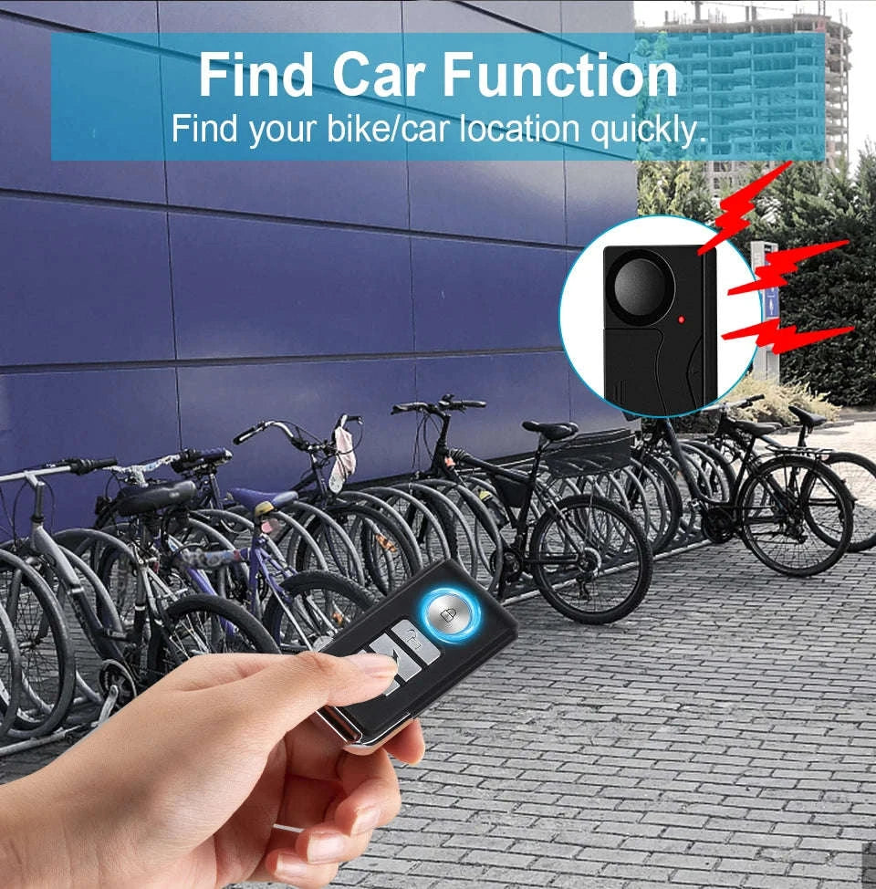 Awapow Wireless Vibration Bike Alarm with Remote Control-2PCS NEW B / United States