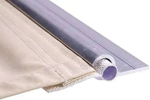 Awning Rail C Channel 8 x 0.5m Strip with Double-Sided Tape and Stoppers-1Set