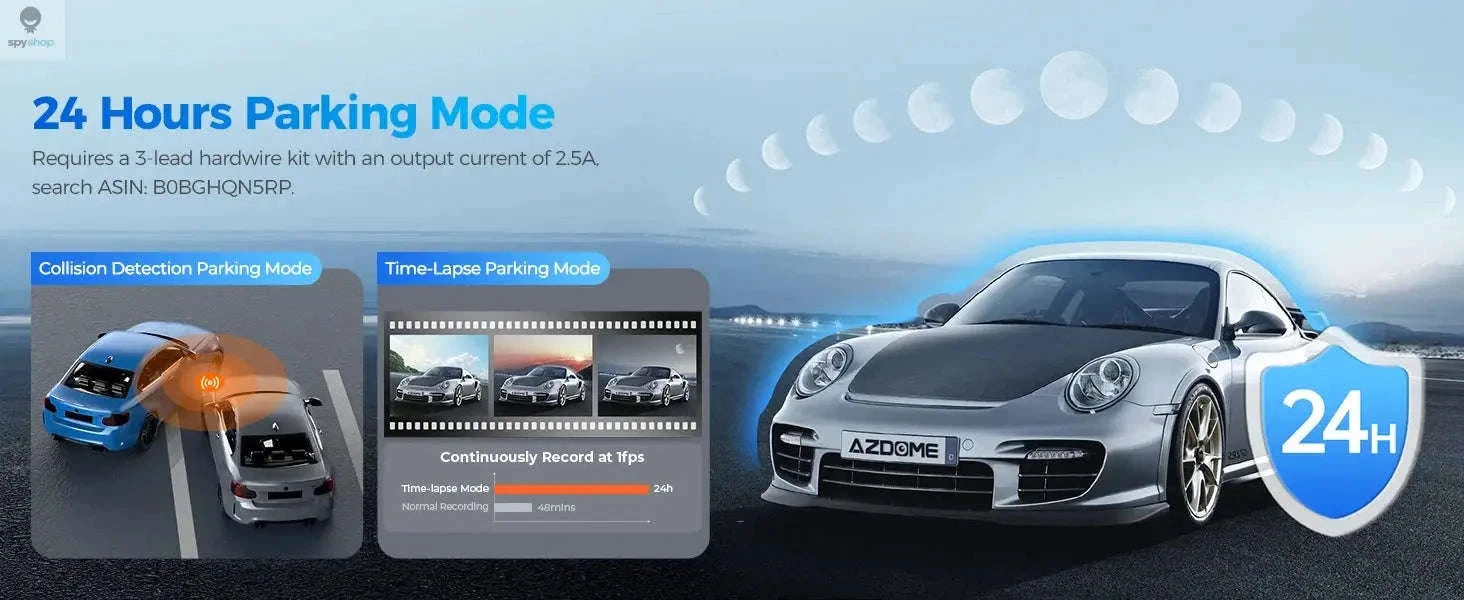 AZDOME M300S 4K Dash Cam – Dual-Channel Recording with GPS and WiFi-M300S Standard List / Saudi Arabia / Free 64GB TF Card