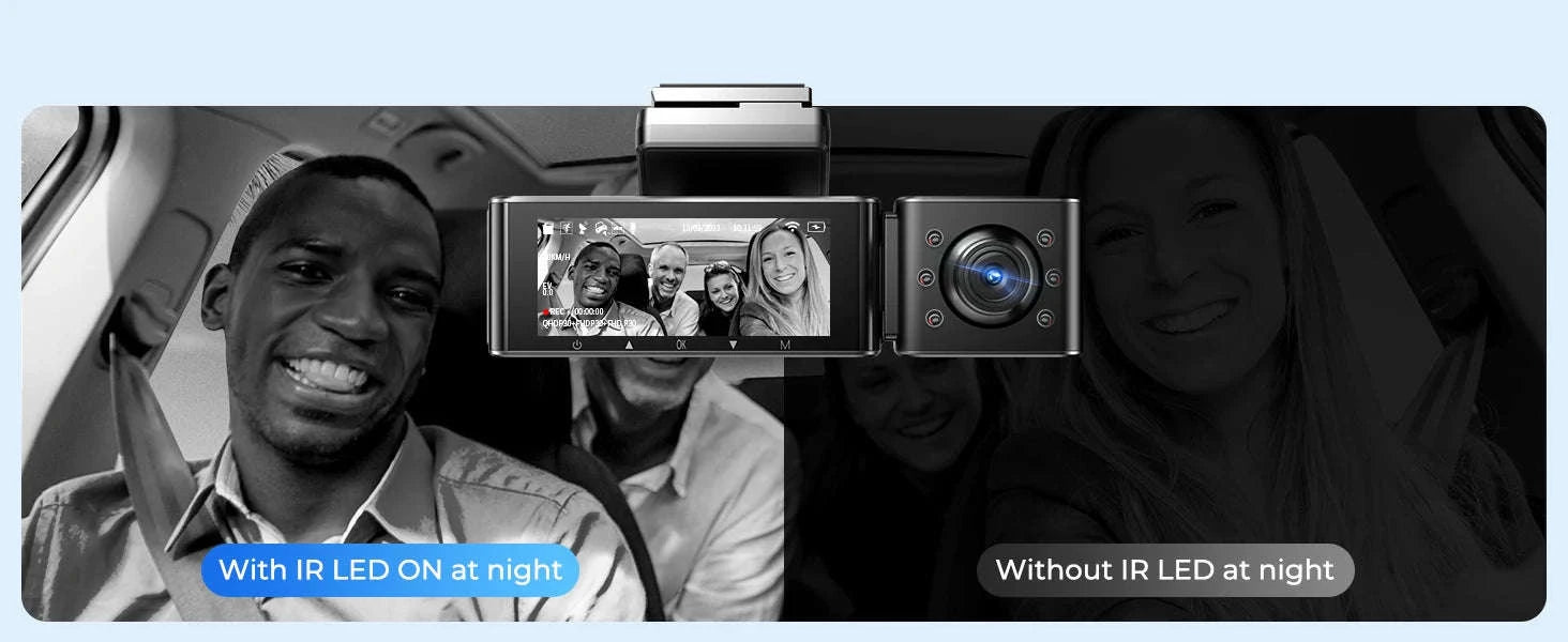 AZDOME M550 Pro Dash Cam 3‑Channel with GPS & WiFi-M550 Pro (3CH) / Free 64G TF