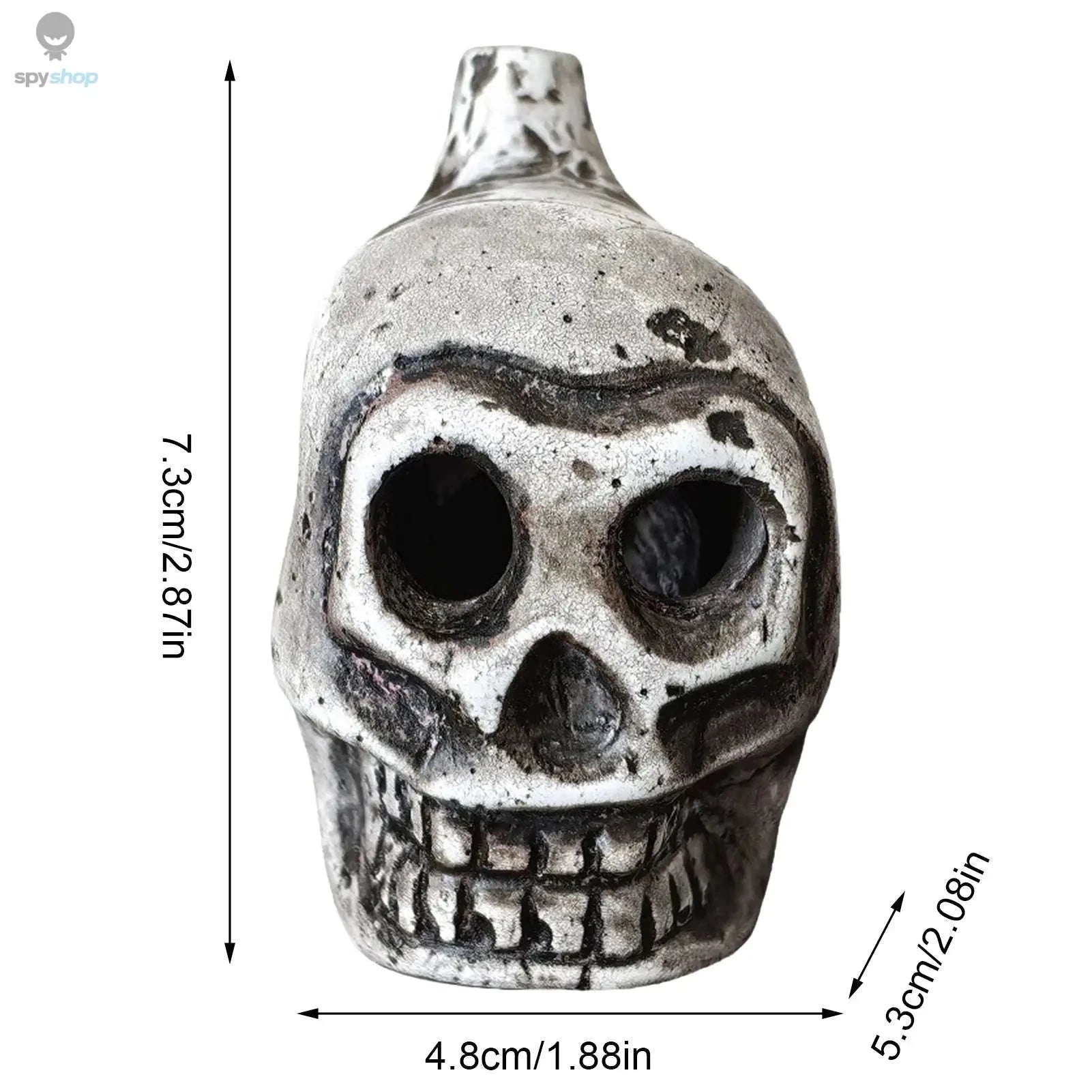 Aztec Death Whistle – Skull Scream Instrument for Rituals and Atmosphere-silver / CHINA