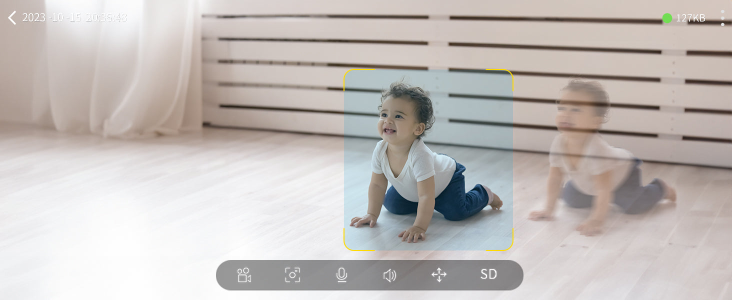 ieGeek 5" 2K Baby Monitor with 360° PTZ and Motion Alerts