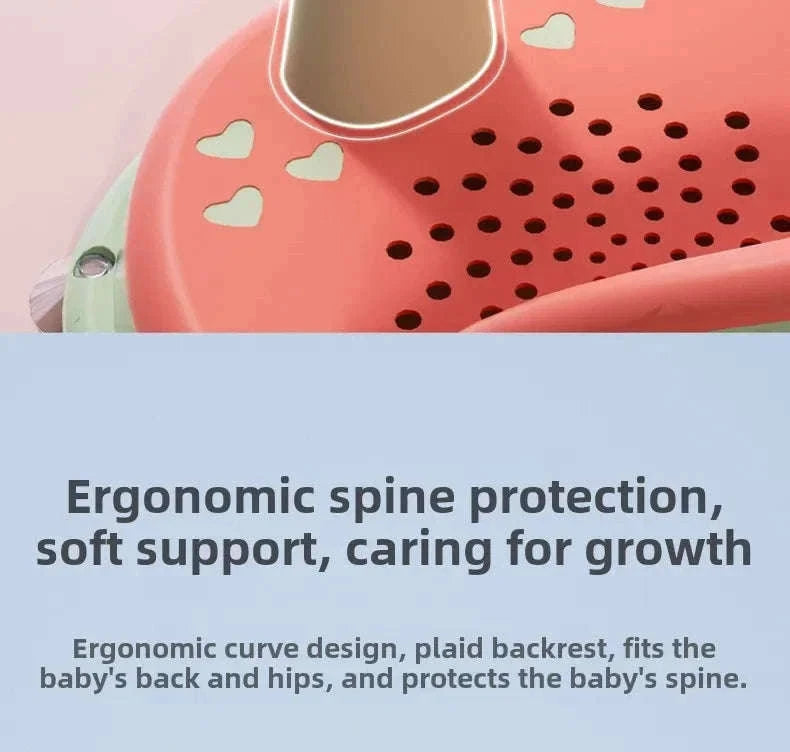Baby Bathtub Seat for Steady, Comfortable Bath Time-Pink