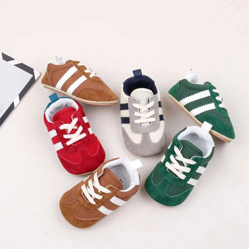 Baby Casual Sports Shoes with PVC Sole-camel / 0-6 Months
