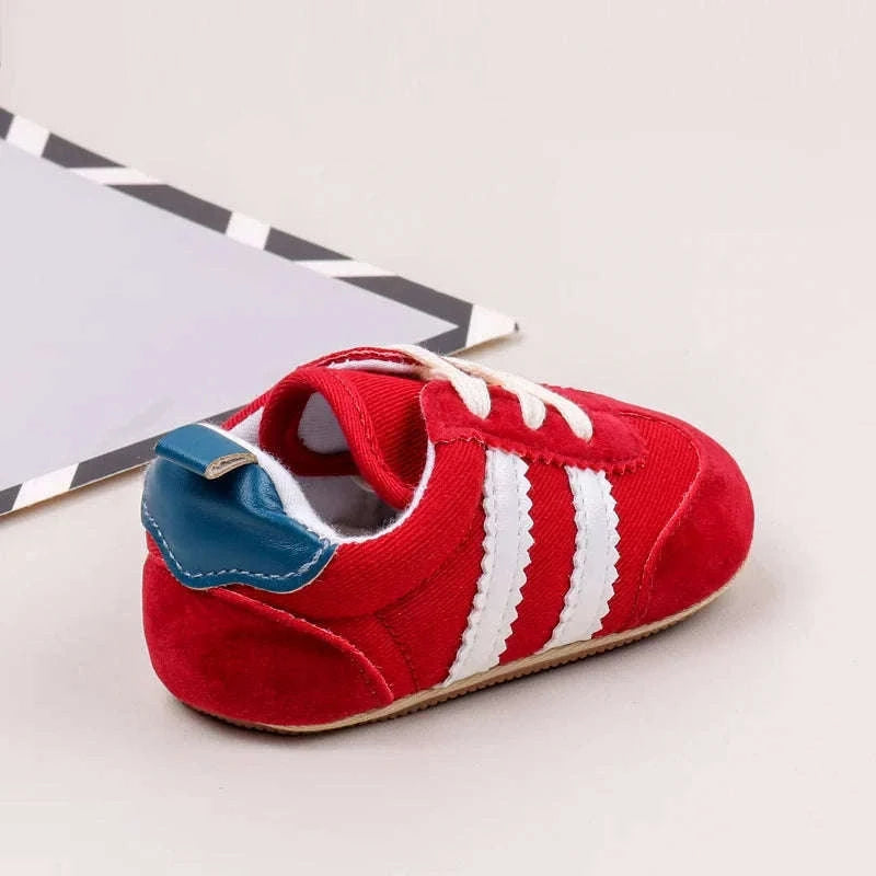 Baby First Walker Sports Shoes with Grippy PVC Sole-Red / 7-12 Months