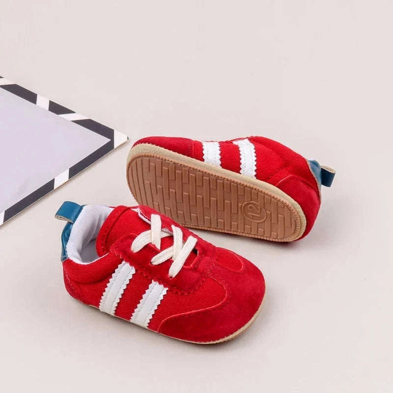Baby First Walker Sports Shoes with Grippy PVC Sole-Red / 7-12 Months