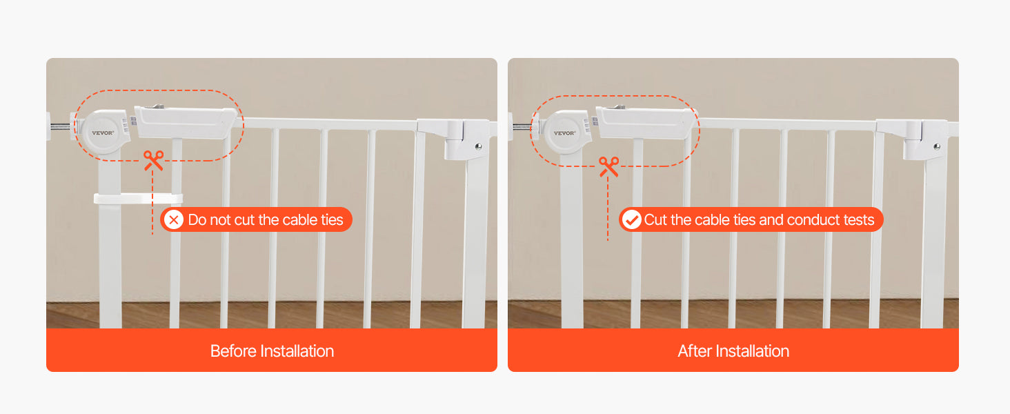 Adjustable Baby Gate with Auto-Close Door for Stairs and Doorways