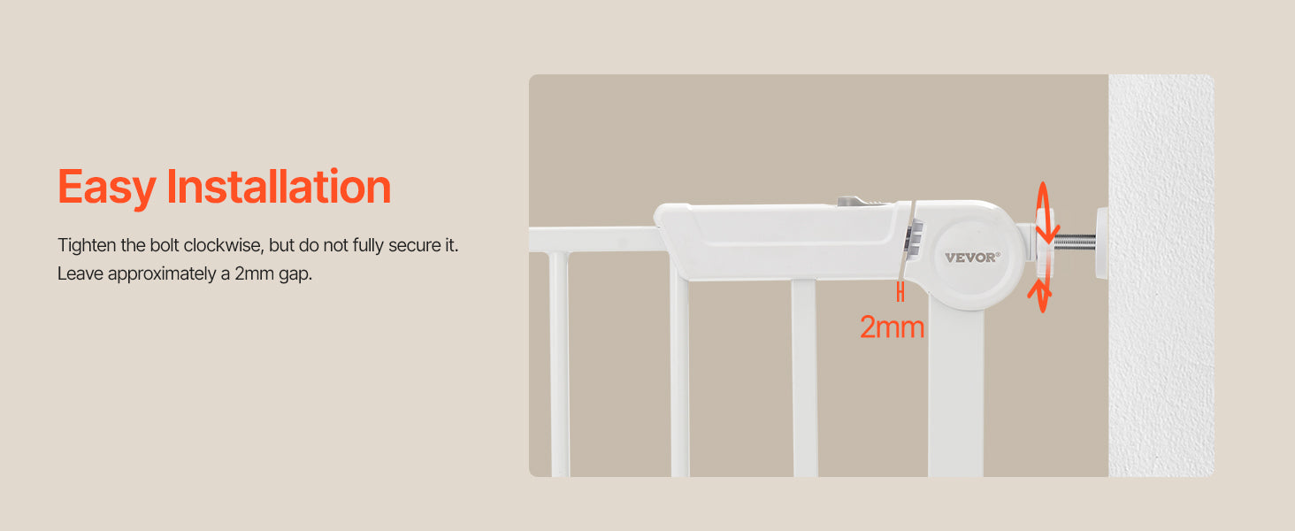 Adjustable Baby Gate with Auto-Close Door for Stairs and Doorways