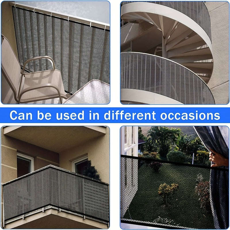 Baby Gate for Stairs Mesh Safety Net for Kids and Pets-Black