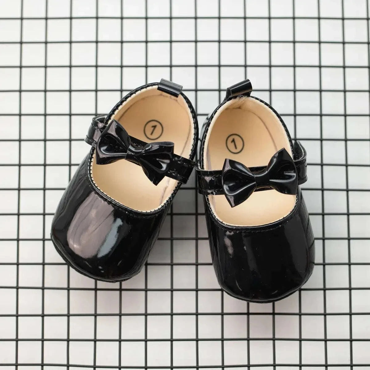 Baby Girl Dress Shoes with Bowknot Soft Sole Princess Style-black / 11